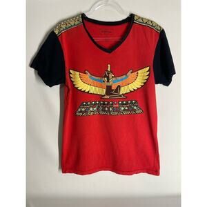 Stall & Dean Red T-shirt Eagles Native Graphic Short Sleeve Size Large Cotton